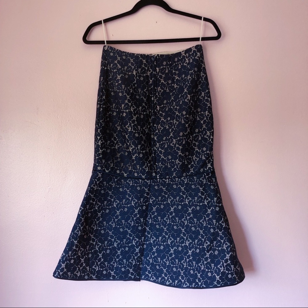 Keepsake Midnight Lace Midi Mermaid Skirt - Picture 4 of 5